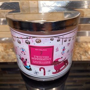 Twisted Peppermint 3 Wick Candle by Bath and Body Works. NWT